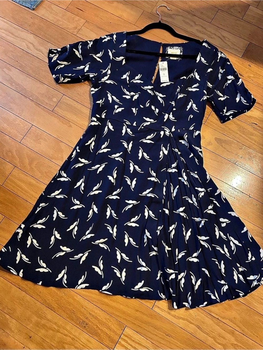 NWT Anthropologie Maeve Fern Ruched Sleeve Dress - Size 10